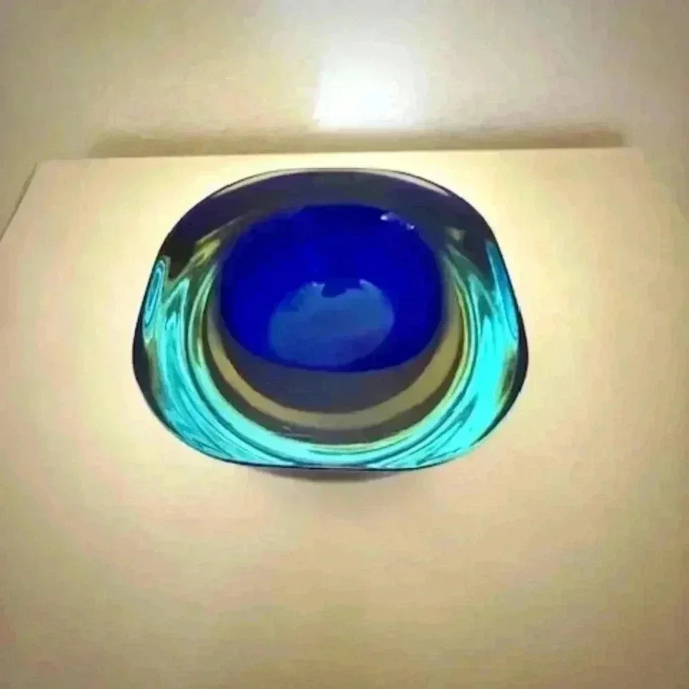 vintage sommerso glass bowl ashtray